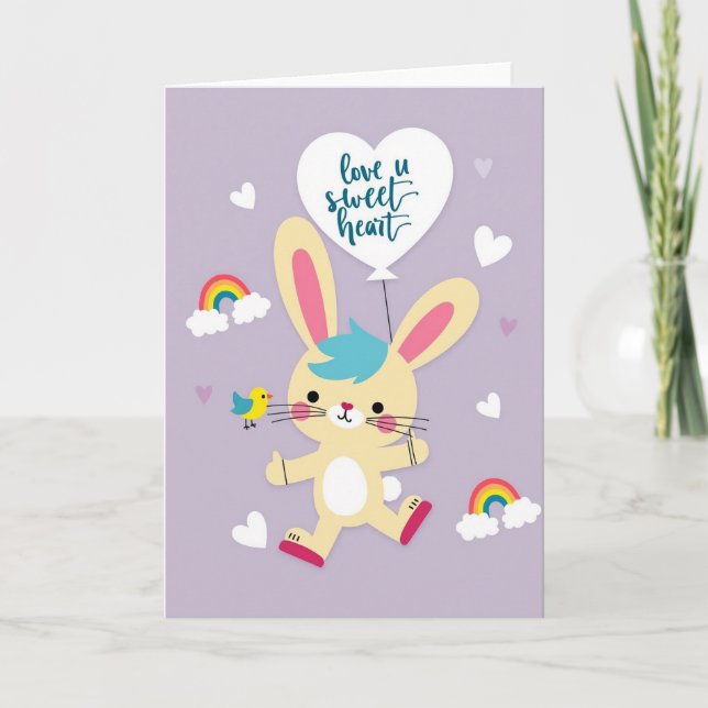 Joyful Animated Friend Card (Front)