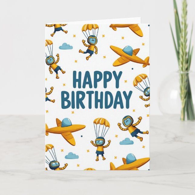 Joyful Aviator Birthday Card (Front)