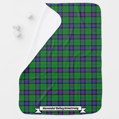 Joyful Baby Clan Armstrong Tartan Plaid Baby Blanket