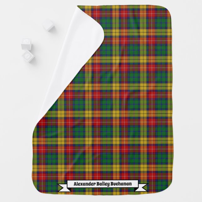 Joyful Baby Clan Buchanan Tartan Plaid Baby Blanket (In Situ)