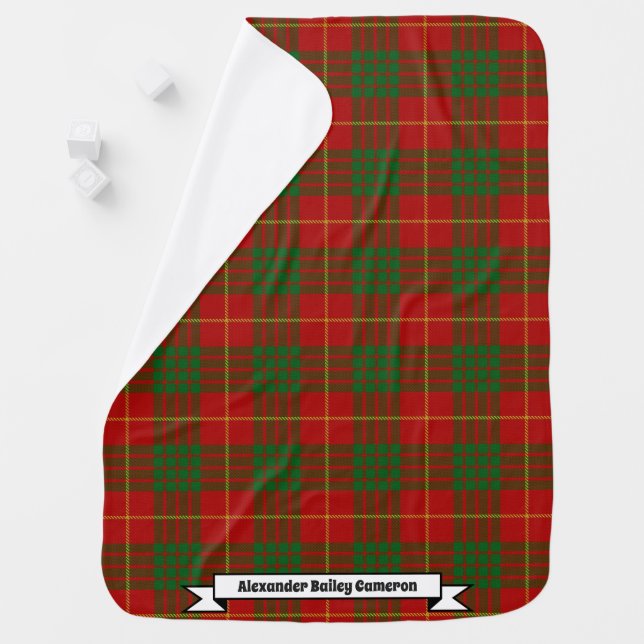 Joyful Baby Clan Cameron Tartan Plaid Blanket (In Situ)