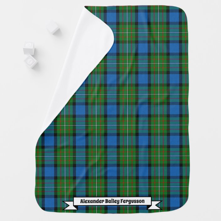 Fergusson Modern Tartan Crest Blanket Wave Style