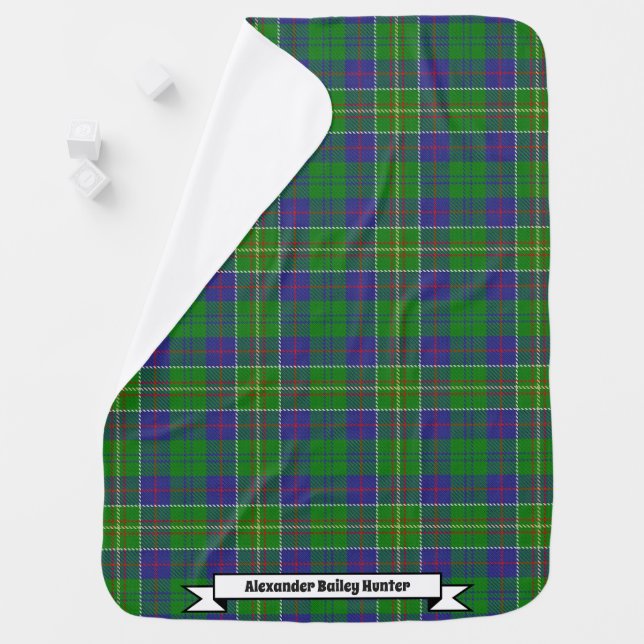 Joyful Baby Clan Hunter Tartan Plaid Baby Blanket (In Situ)