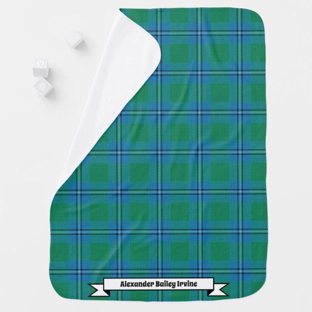 Joyful Baby Clan Irvine Irwin Tartan Plaid Baby Blanket (In Situ)
