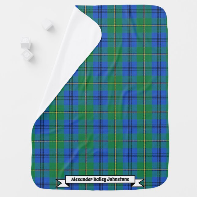 Joyful Baby Clan Johnstone Johnston Tartan Plaid Blanket (In Situ)