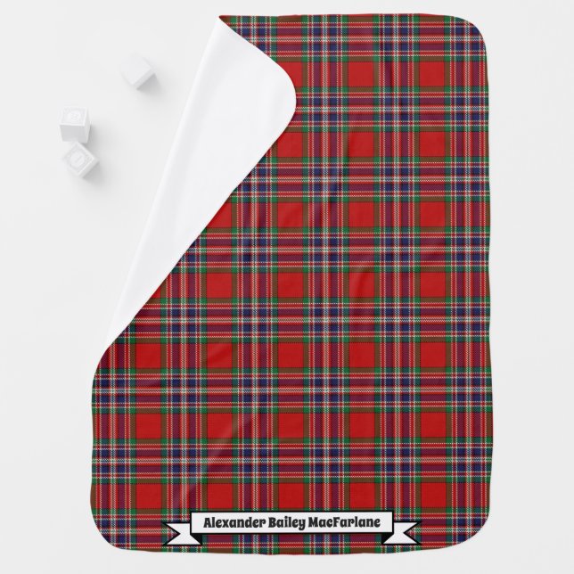 Joyful Baby Clan MacFarlane Tartan Plaid Baby Blanket (In Situ)