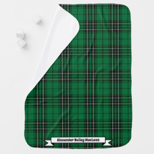 Joyful Baby Clan MacLean Hunting Tartan Plaid Baby Blanket