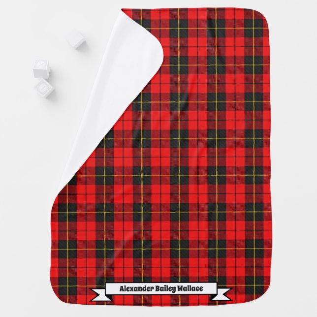 Joyful Baby Clan Wallace Tartan Plaid Baby Blanket (In Situ)