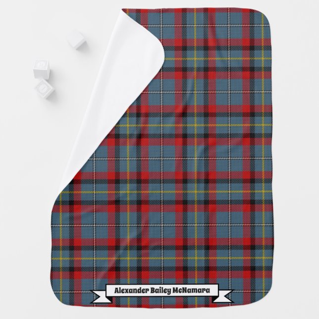 Joyful Baby Irish Clan MacNamara Tartan Plaid Baby Blanket (In Situ)