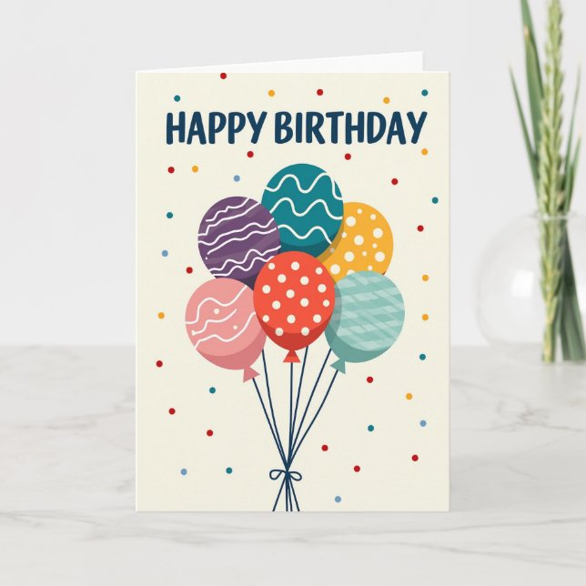 Joyful Balloon Bouquet Card (Front)