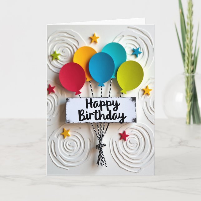 Joyful Balloon Card (Front)