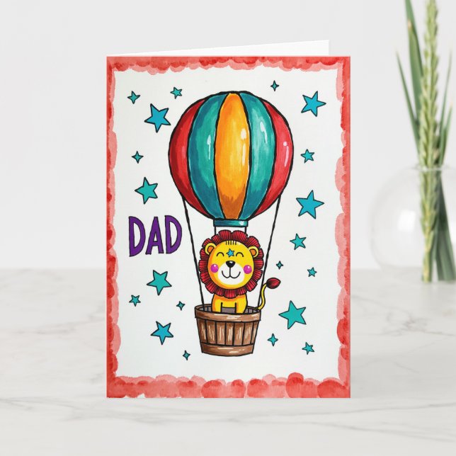 Joyful Balloon Fathers Day Card (Front)
