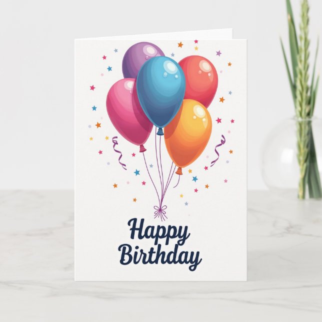 Joyful Balloons Card (Front)