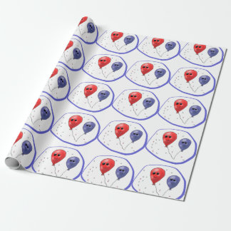 Joyful balloons wrapping paper
