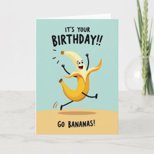 Joyful Banana Birthday Card