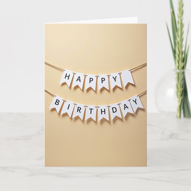 Joyful Banner Birthday Card (Front)