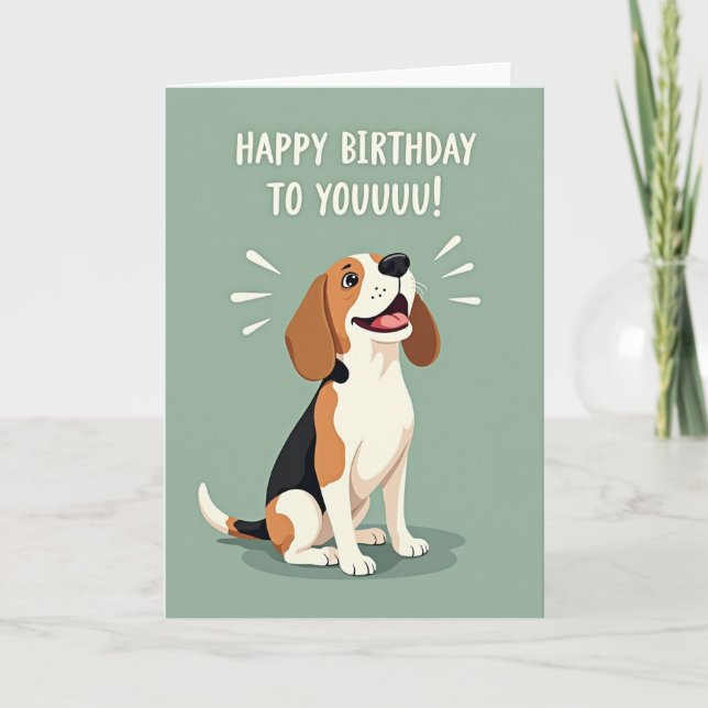 Joyful Barking Birthday Card (Front)