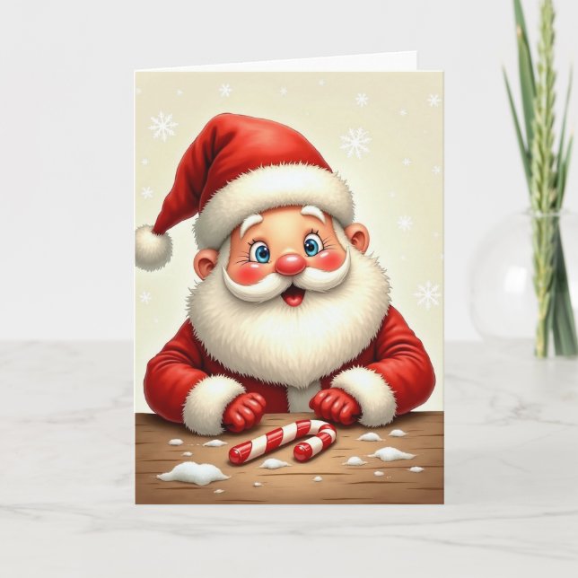Joyful Bearded Face Card (Front)