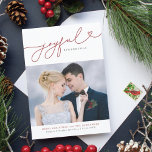 Joyful Beginnings Newlywed First Christmas Card at Zazzle