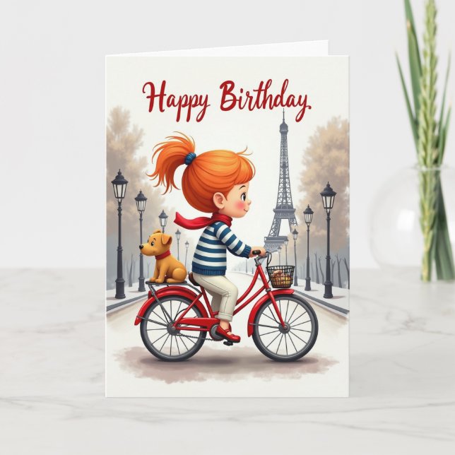 Joyful Bike Ride Birthday Card (Front)