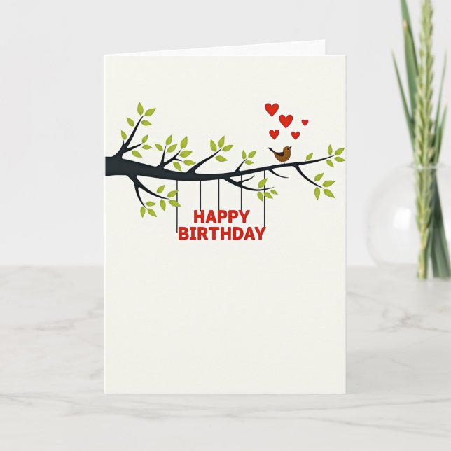 Joyful Bird Branch Card (Front)
