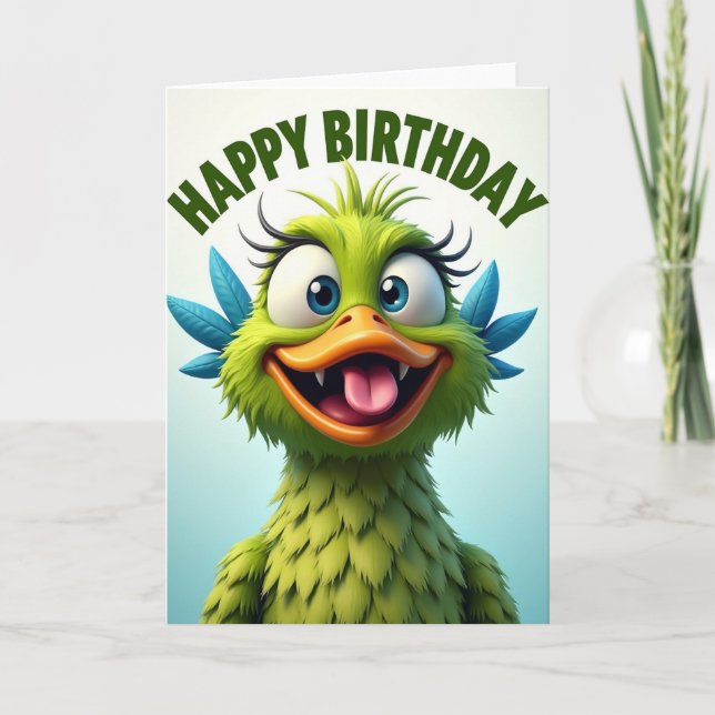 Joyful Bird Portrait Card (Front)