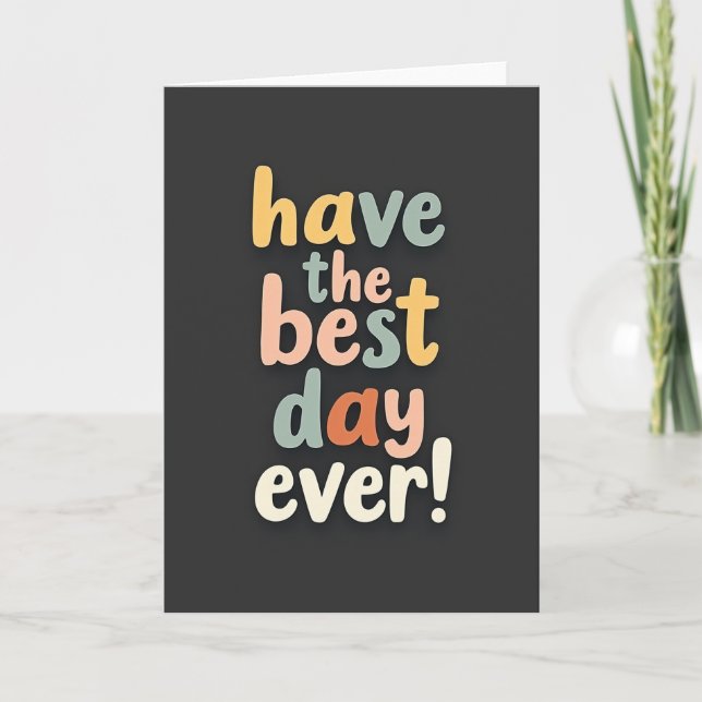 Joyful Birthday 3D Lettering Card (Front)