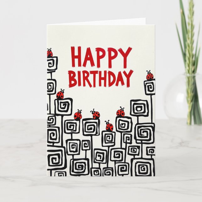 Joyful Birthday Brush Card (Front)