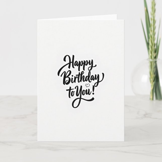 Joyful Birthday Calligraphy Card (Front)