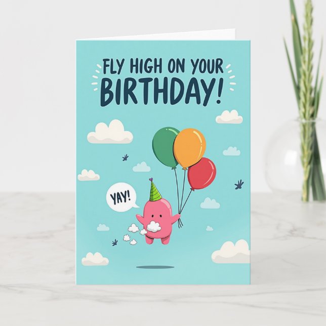 Joyful Birthday Character Card (Front)
