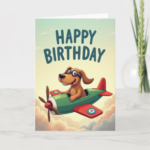 Joyful Birthday Dog Pilot Card