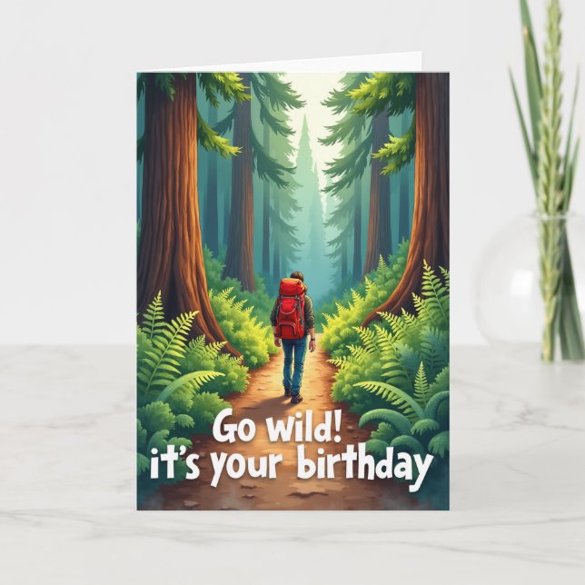 Joyful Birthday Forest Path Card (Front)