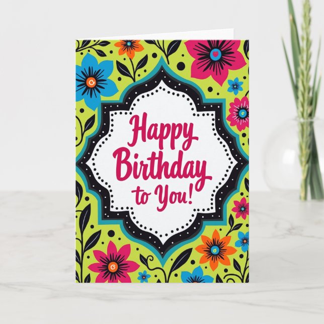 Joyful Birthday Frame Card (Front)