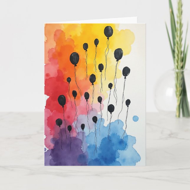 Joyful Birthday Gradient Card (Front)
