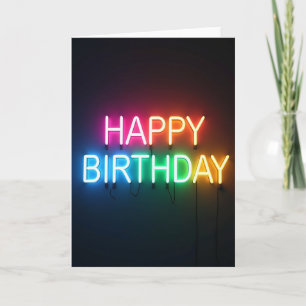 Joyful Birthday Luminous Glow Card