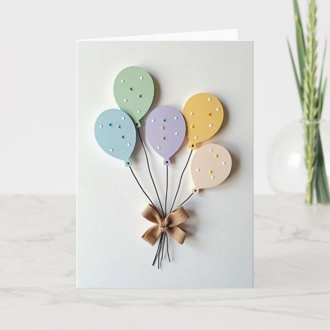 Joyful Birthday Orbs Card (Front)