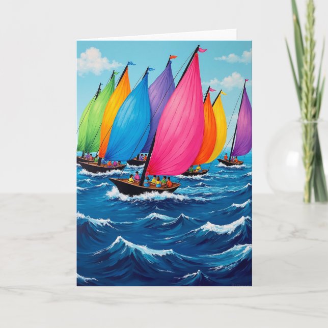 Joyful Birthday Regatta Card (Front)