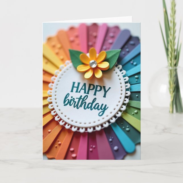 Joyful Birthday Spectrum Card (Front)