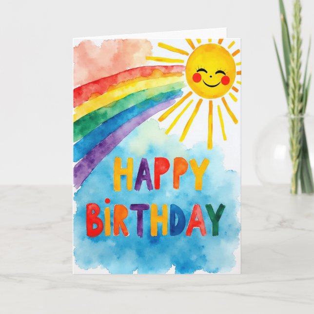 Joyful Birthday Sun Card (Front)