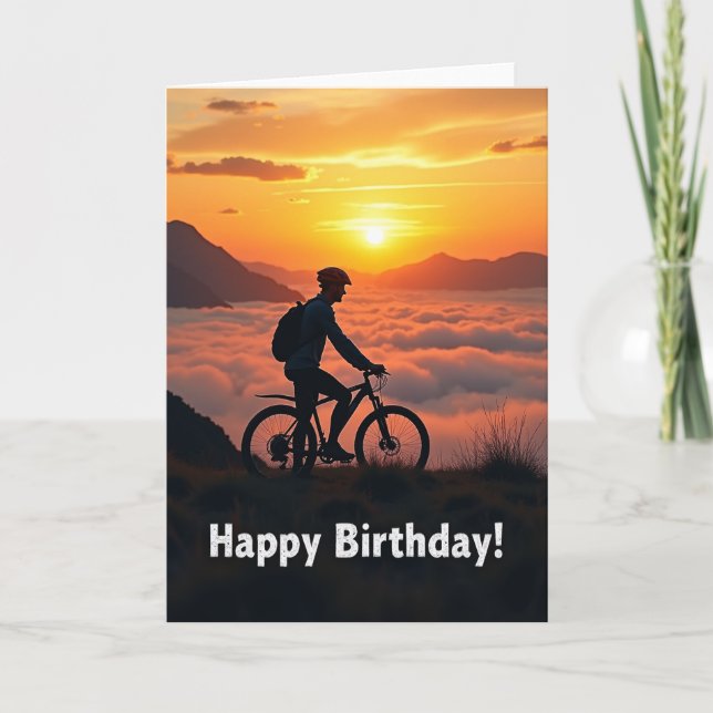 Joyful Birthday Sunset Card (Front)