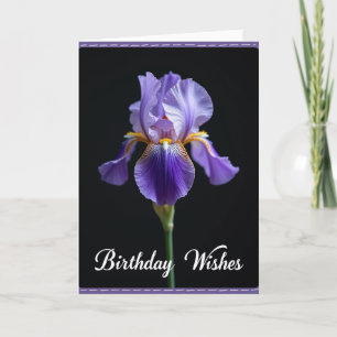 Joyful Birthday Violet Flower Card