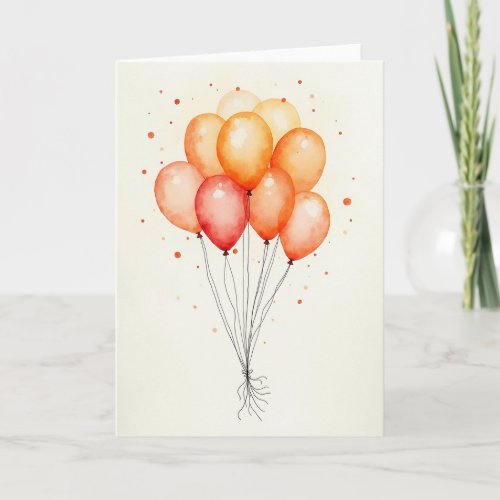 Joyful Birthday Watercolor Forms Card