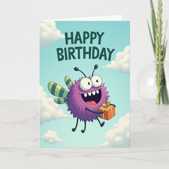 Joyful Birthday Whimsical Card (Front)