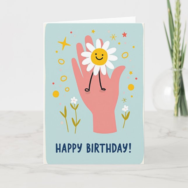 Joyful Bloom Celebration Card (Front)