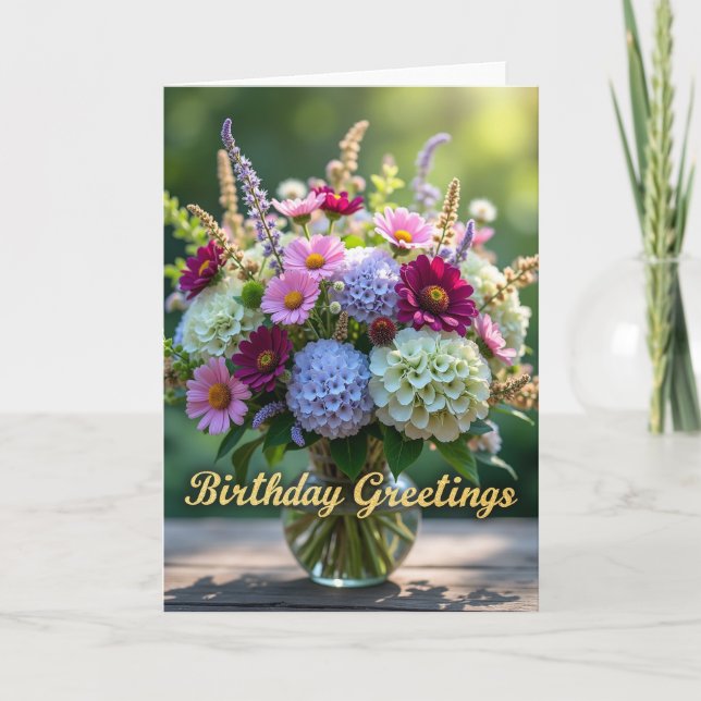 Joyful Bloom Vase Card (Front)