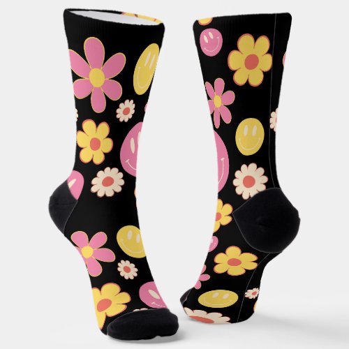 Joyful Blooms Crew Socks