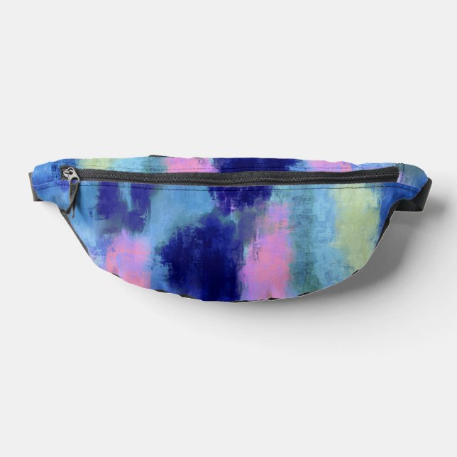 Joyful Blue Abstract Fanny Pack (Lay Down)