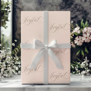 Joyful Blush Pink Color F8E3DA Wrapping Paper
