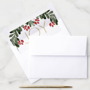 Joyful Boughs of Holly Envelope Liner