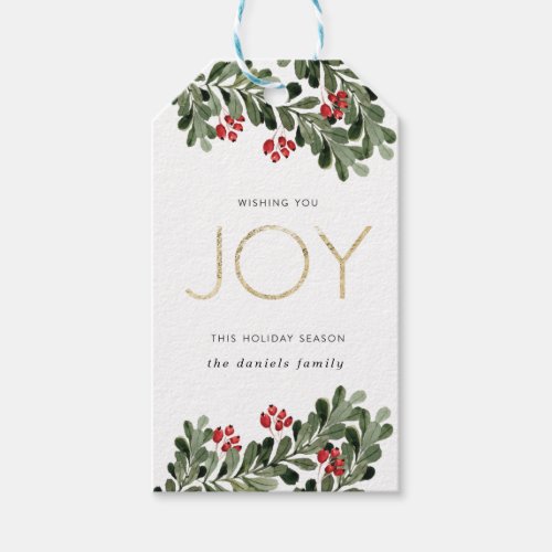 Joyful Boughs of Holly Gift Tags